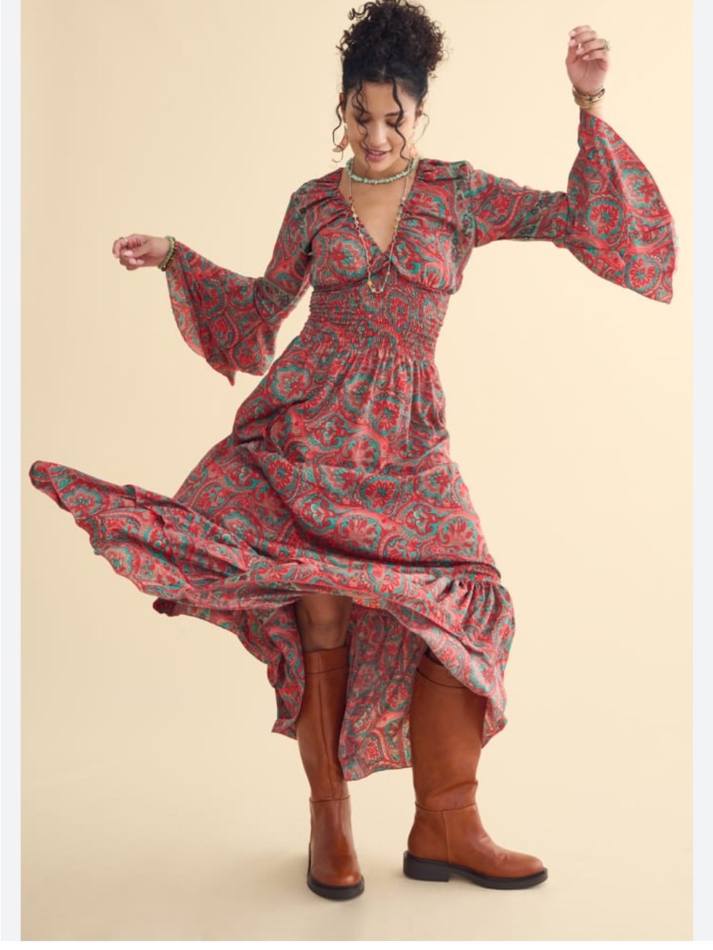 Earthbound Trading Co. Paisley Maxi Dress - Picture 2 of 10